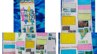 BROCHURE MAKING  school project  Get help from me  Brochure on Tamil Nadu [upl. by Tootsie]