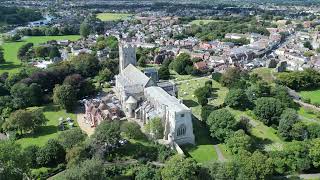 Christchurch Priory Dorset By Air [upl. by Pollitt916]