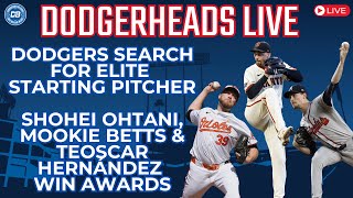 DodgerHeads Live Dodgers searching for topend starter Shohei Ohtani adds multiple awards [upl. by Hewet611]