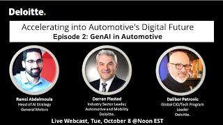 Accelerating Automotives Digital Future Ep 2 GenAI in Automotive [upl. by Berhley]