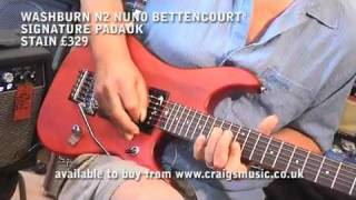 WASHBURN N2 NUNO BETTENCOURT SIGNATURE PADAUK STAIN £329mp4 [upl. by Sierra]