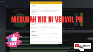 Merubah NIK di Verval Pd New 2023 [upl. by Repmek]