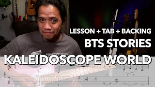 Kaleidoscope World Lesson and BTS Stories  With onscreen TAB  Backing Track [upl. by Aluor477]