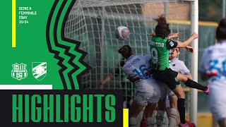 Serie A femminile 2324  SassuoloSampdoria 20  Highlights 2324 [upl. by Terencio]