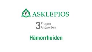 Hämorrhoiden 3 Fragen 3 Antworten  Asklepios [upl. by Neerahs334]