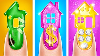 One Colored House Challenge Rich vs Broke vs Giga Rich [upl. by Rothberg]