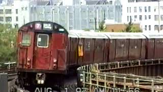 IRT Flushing Line Redbird Train Action at 33 St 811997 [upl. by Ynar]