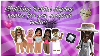 10 Matching Roblox Display Names for you and your bestie 👭💗  aruiiella [upl. by Anneg765]