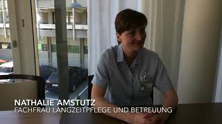 Nathalie Amstutz Fachfrau Langzeitpflege und Betreuung über die Ausstellung im Martinsheim Visp [upl. by Colbert]