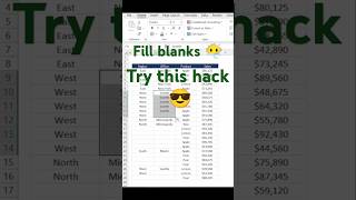 Fill blanks excel explore shorts viralshorts youtubeshorts trending tutorial excellife [upl. by Rue452]