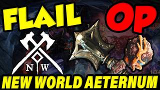 SOLO FLAIL OP IN NEW WORLD AETERNUM Best Flail Guide New World [upl. by Odetta]