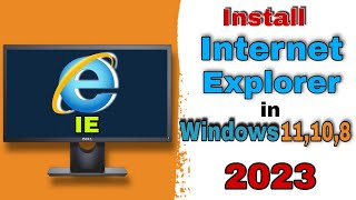 How to Install Internet Explorer on Windows 11 2023 🔥  Use Internet Explorer in Windows 11 in Hindi [upl. by Donata]