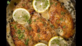 Healthy Chicken Piccata Recipe Easy Italian Chicken and Capers Recipe healthyrecipes101 [upl. by Barbabra]