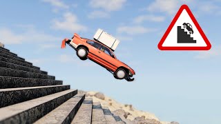 BeamNG Drive  Cars vs Stairs 17 [upl. by Enomes]