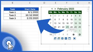 How to Insert a Calendar in Excel the Simplest Way [upl. by Ahsemit]