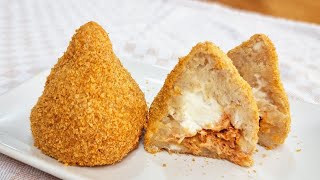 Coxinha SEM FRITURA SEM FARINHA e RECHEIO INCRÍVEL Fácil Rápida Barata Deliciosa e Saudável [upl. by Kcirtap]