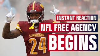 INSTANT REACTION NFL free agency begins  Patriots sign passcatching running back Antonio Gibson [upl. by Yeldar]