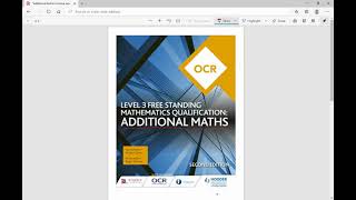 Overview of Additional Maths BareauMaths Videos OCR FSMQ [upl. by Anauqahc]