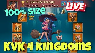 Lords Mobile  FIRST KVK LIVE ON STRONGEST ACCOUNT IN GAME 100 SIZE BOOST LETS GO [upl. by Kenneth]