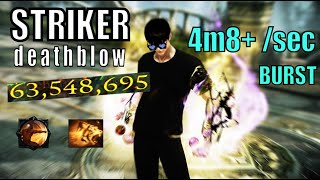 Lost Ark  Striker DeathBlow 4M8sec Damage dps Showcase [upl. by Thackeray]