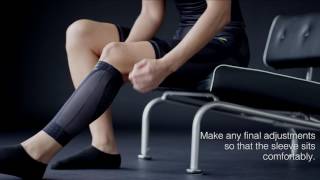 Enerskin  How To Wear Calf Sleeve [upl. by Idnat]