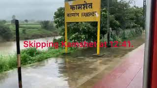 Goa express 12779 arriving at Lonavala railway station diverted route [upl. by Medin]