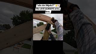 Impact or drill viralvideo carpentrylife carpentry [upl. by Kehoe]