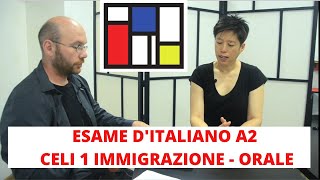 Esame di italiano CELI 1  A2 Immigrazione orale [upl. by Atilrac756]