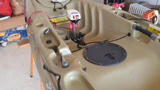 Hobie Outback Wateresnake trolling motor unboxing and build [upl. by Alram267]