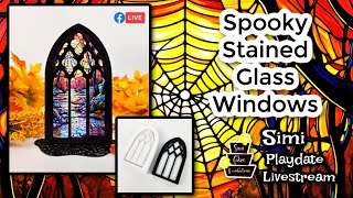 Spooky Stained Glass Isomalt Windows FULL TUTORIAL WALKTHROUGH Simi Isomalt Live Replay [upl. by Aneliram]