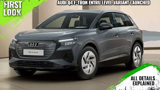 Audi Q4 ETron EntryLevel Trim Launched With Steel Wheels And Small Battery Full Interior Exterior [upl. by Ynaiffit]