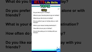 Holiday  IELTS Life Skills A1 2024 [upl. by Nesiaj]