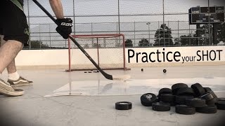 Practice your hockey one timers by yourself with the Extreme Passing Kit [upl. by Ydner884]