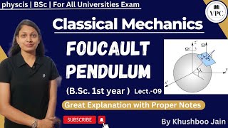 Foucault pendulumClassical Mechanics BSc part1lect09 [upl. by Pasho]