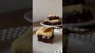 Brownie med kokostosca 🤎 baking recipe dessert chocolate chocolatecake [upl. by Washko]