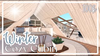 BLOXBURG Cozy Winter Cabin  No large plot  Roblox [upl. by Towland]