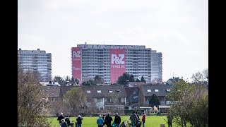 Der Fall des weißen Riesen in Duisburg Slow Motion [upl. by Jegar]