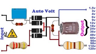 Auto volt converter 220v ac to 15v3v6v12v24v36v48v68v98v110v120v DC Led driver [upl. by Leafar]