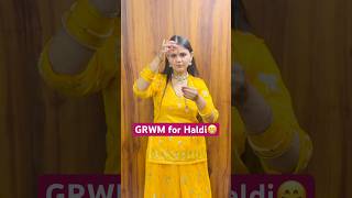 तो अब चलते है हल्दी लगाने 😅  How to get ready for haldi function shorts grwm haldi dress [upl. by Tirb]