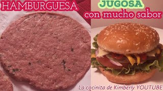 COMO HACER CARNE PARA HAMBURGUESAS JUGOSAS Y CON MUCHO SABOR [upl. by Anilemrac]