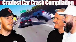 Craziest Car Crash Compilation REACTION  OFFICE BLOKES REACT [upl. by Anahc]