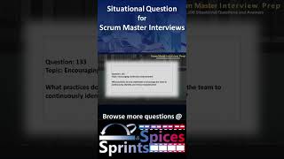 Scrum Master SM Interview Question 133 of 200 scrummasterinterview scrummaster agileinterview [upl. by Dilan79]