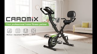 Caromix Folding Exercise Bike【4IN1 Folding Exercise Bike】 [upl. by Barnum]