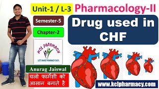 Drugs used in CHF  Chapter2 L3 unit1  5th sem  Pharmacology II [upl. by Enimrej]