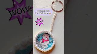 How to make glitter ✨ snowman ⛄️ keychain diy satisfying shorts artandcraft kids [upl. by Bussy916]