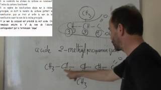 cours 1S  ch18 composés oxygénés  III2 nomenclature des acides carboxyliques [upl. by Asiuqram]