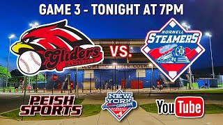 1Hornell Steamers vs 3Dansville Gliders NYCBL Western Division Championship Game 3 [upl. by Atirehs]