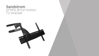 Sandstrom SFMGL18 Full Motion 4970quot TV Bracket  Product Overview  Currys PC World [upl. by Tubb]