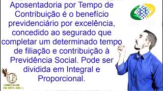 aposentadoria por tempo de contribuição [upl. by Ynes]