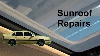 Sunroof motor removal glass removal leak repair Volvo 850 S70 V70 V70R V70XC etc  VOTD [upl. by Oiligriv805]